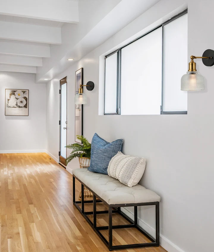 BELL: Interior Dome Clear Segmented Glass Wall Light