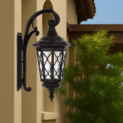 BRINLEY 28CM Exterior Wall Light Small - Black
