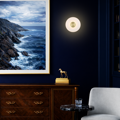 AMITY LED Wall Light - Brass Matt/Opal