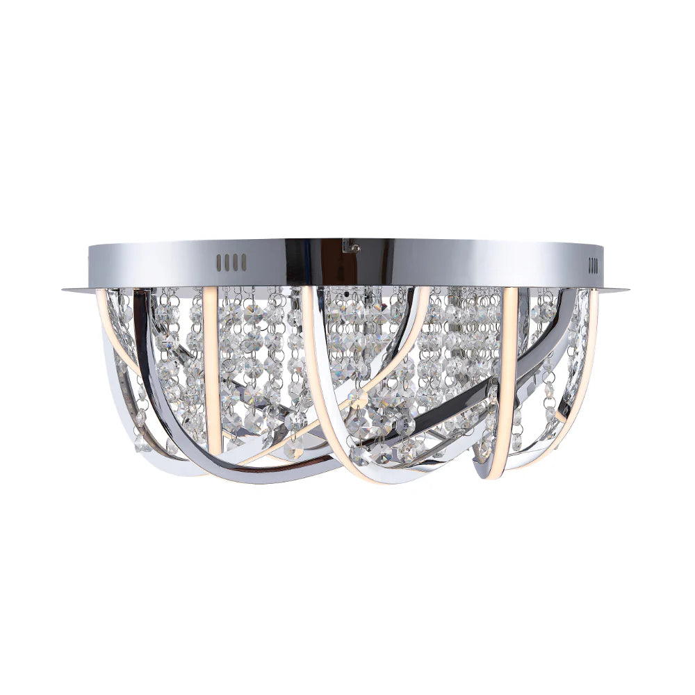 LUXIA 55CM Pendant Light Round - Chrome