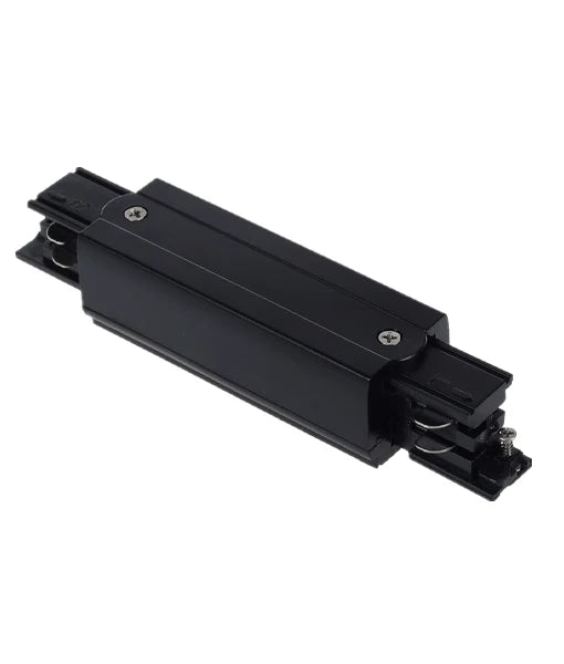 4 Wire 3 Circuit Universal Tracks, Connectors, End Cap & Live End - Connector Straight BLACK