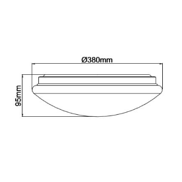 3A 30W Oyster Light- (AC1011/30W/TC)