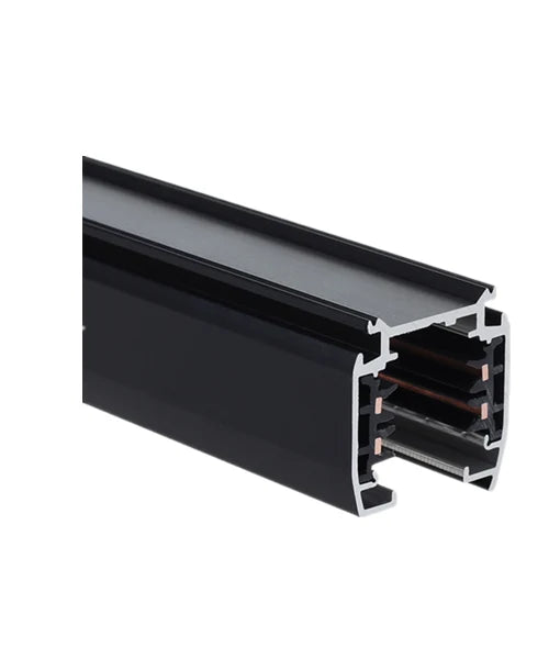 4 Wire 3 Circuit Universal Tracks, Connectors, End Cap & Live End - Track 2m WHITE/BLACK
