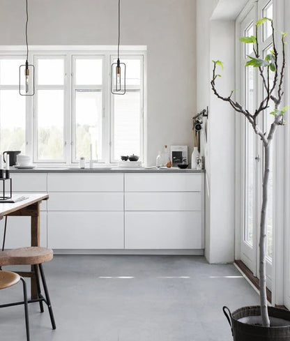 CONTOUR: Interior Black Wire Rectangular Shape Pendant Light
