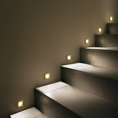MAREN Square 3CCT LED Stair Wall Light Multi Colour - Gold