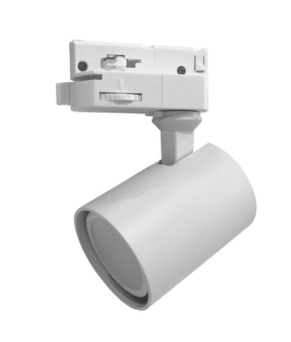 3 Wire 1 Circuit GU10 Track Head Fitting - White