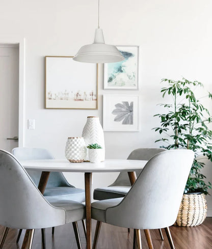 DIVO: Industrial Scandinavian Retro Dome Pendant Light - White