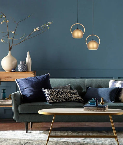 BELLA: Interior Small Dome Shape Pendant Light - Matte Gold