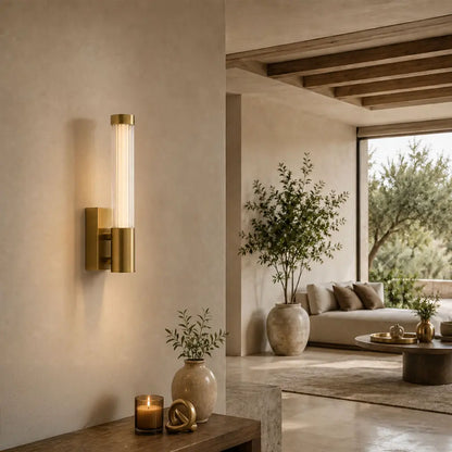 BREMEN Single LED Vanity Wall Light - Antique Gold