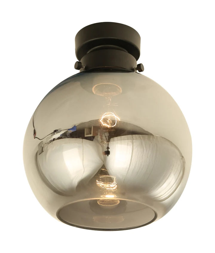 D.I.Y.  Black Batten Fix Ceiling Lights - Smoke Wine Glass Shape Fixture