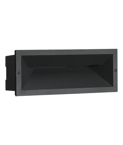 BRICKTRI: LED Tri-CCT Exterior Recessed Rectangular Wall / Brick Lights IP65 - Dark Grey