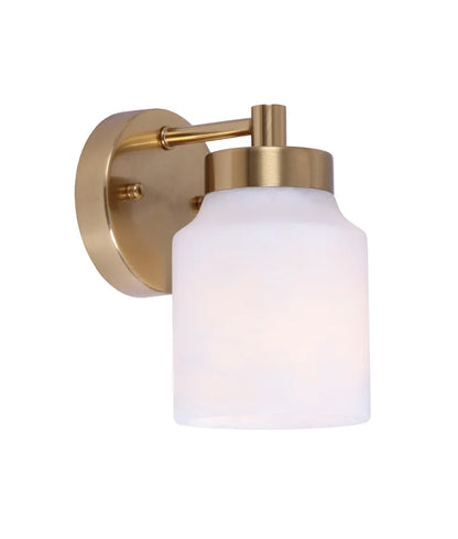 TUFO: Interior White Jar Alabaster with Brass Highlight Wall Light