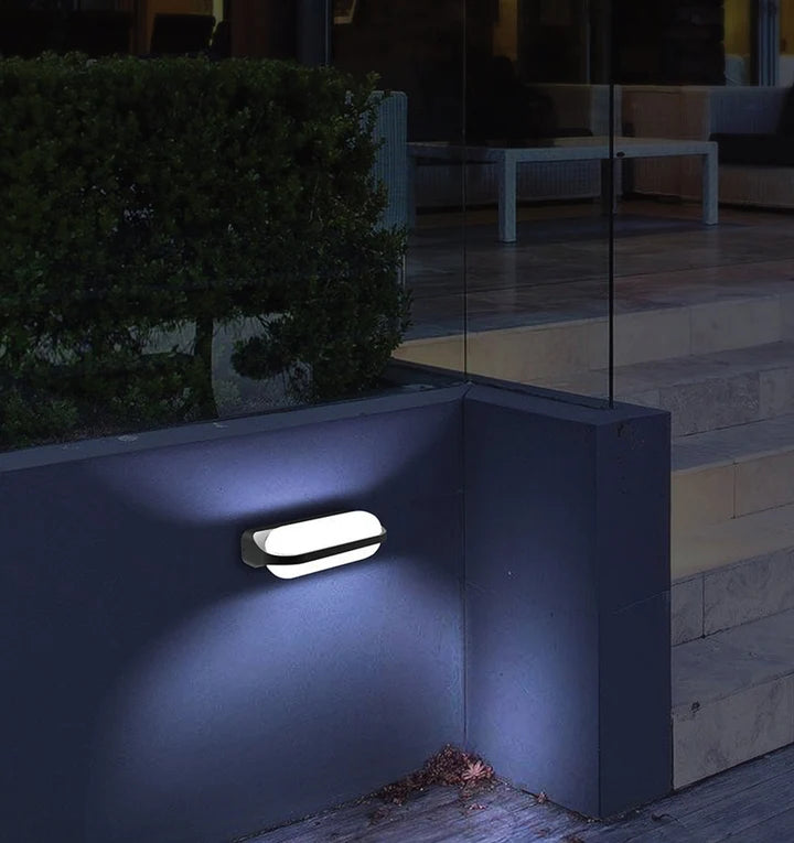 MARINA: Exterior LED Up/Down Surface Mounted Wall Lights IP65 - Dark Grey