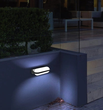 MARINA: Exterior LED Up/Down Surface Mounted Wall Lights IP65 - Dark Grey