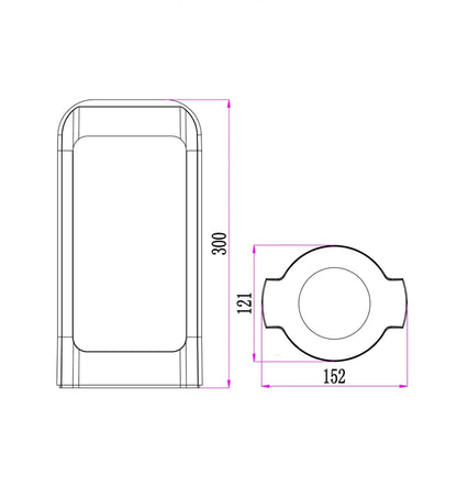 SEKER: LED Surface Mounted Bollard Lights IP65 - 300mm