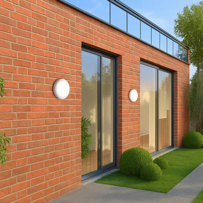 VIGGO Exterior Round Bunker LED Light - White