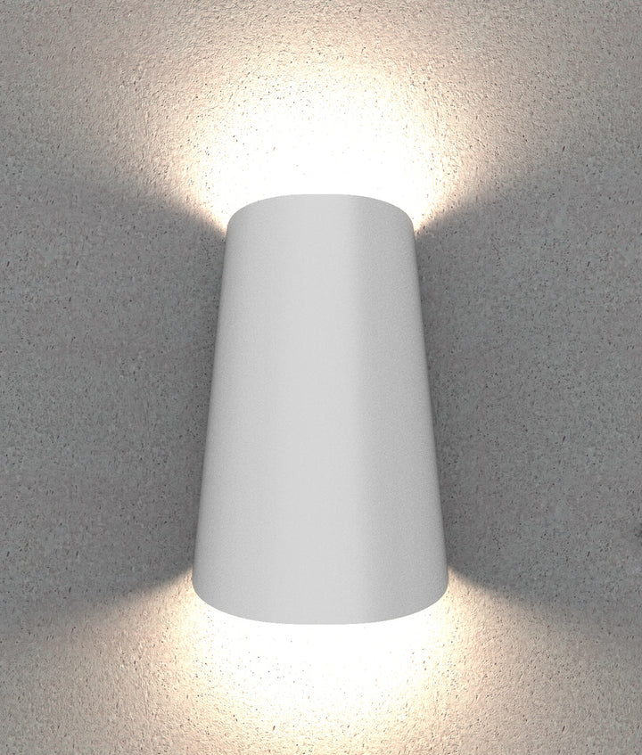 BESTRI: LED Tri-CCT Exterior Surface Mounted Cone Up/Down Wall Light IP65 - White