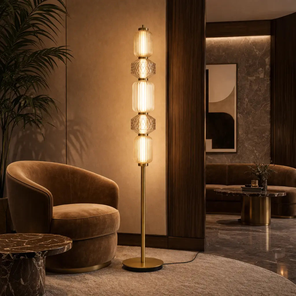 TORSO LED Floor Lamp - Brass