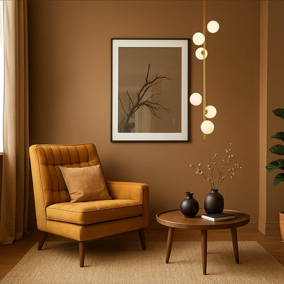 ELSON 6 Pendant Light - Antique Gold/Frost Tear