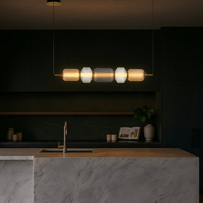 TORSO 5 LED Pendant Light - Brass