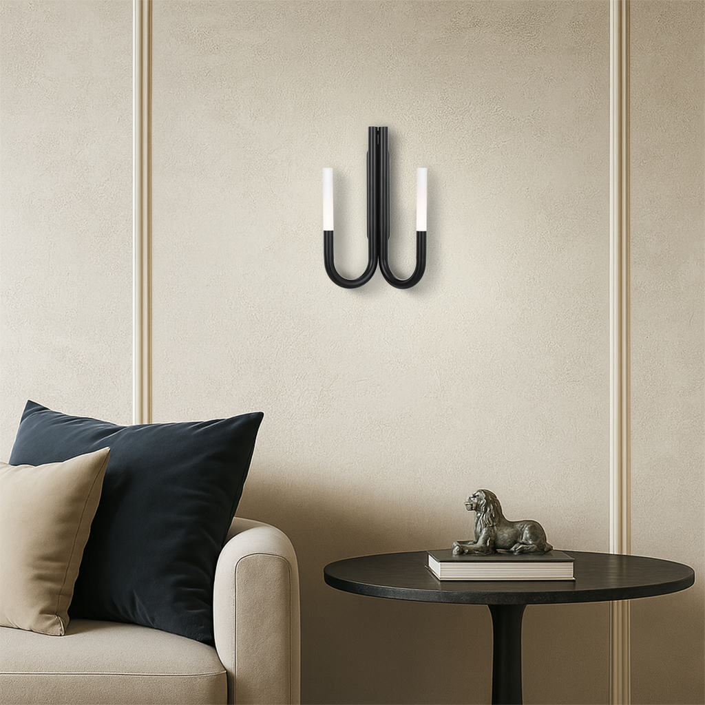 JOSHUA Large LED Wall Light - Black