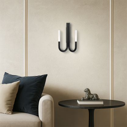 JOSHUA Large LED Wall Light - Black
