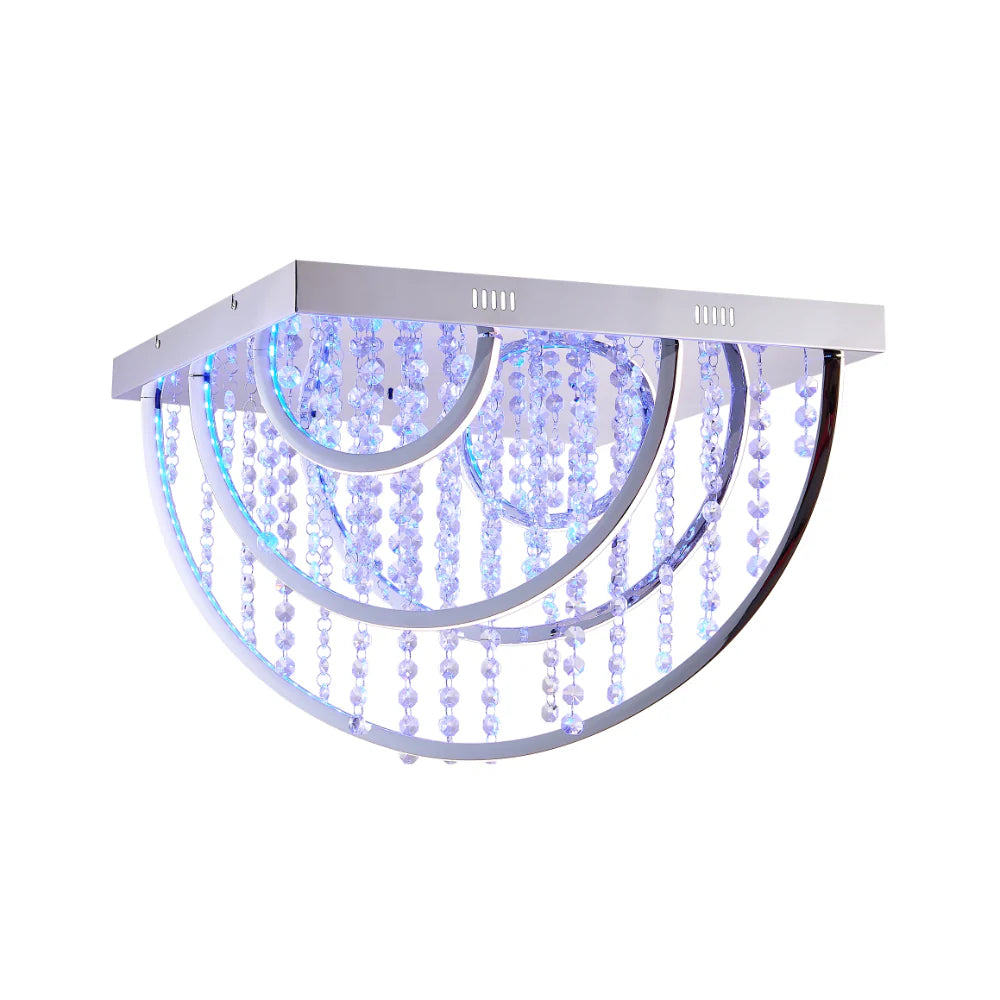 LUXIA 55CM Pendant Light Square - Chrome