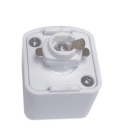 3 Wire 1 Circuit Universal Track Pendant Light Adaptor - Square Pendant Adaptor Hold Weight 5 Kg Max WHITE