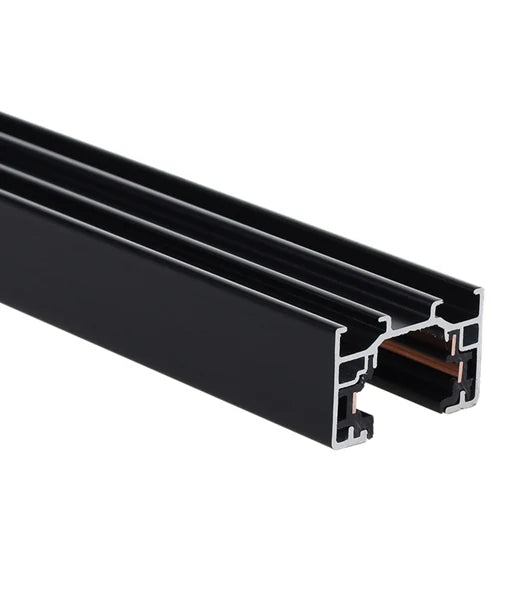 3 Wire 1 Circuit Universal Tracks, Connectors, End Cap & Live End - Track 2m BLACK