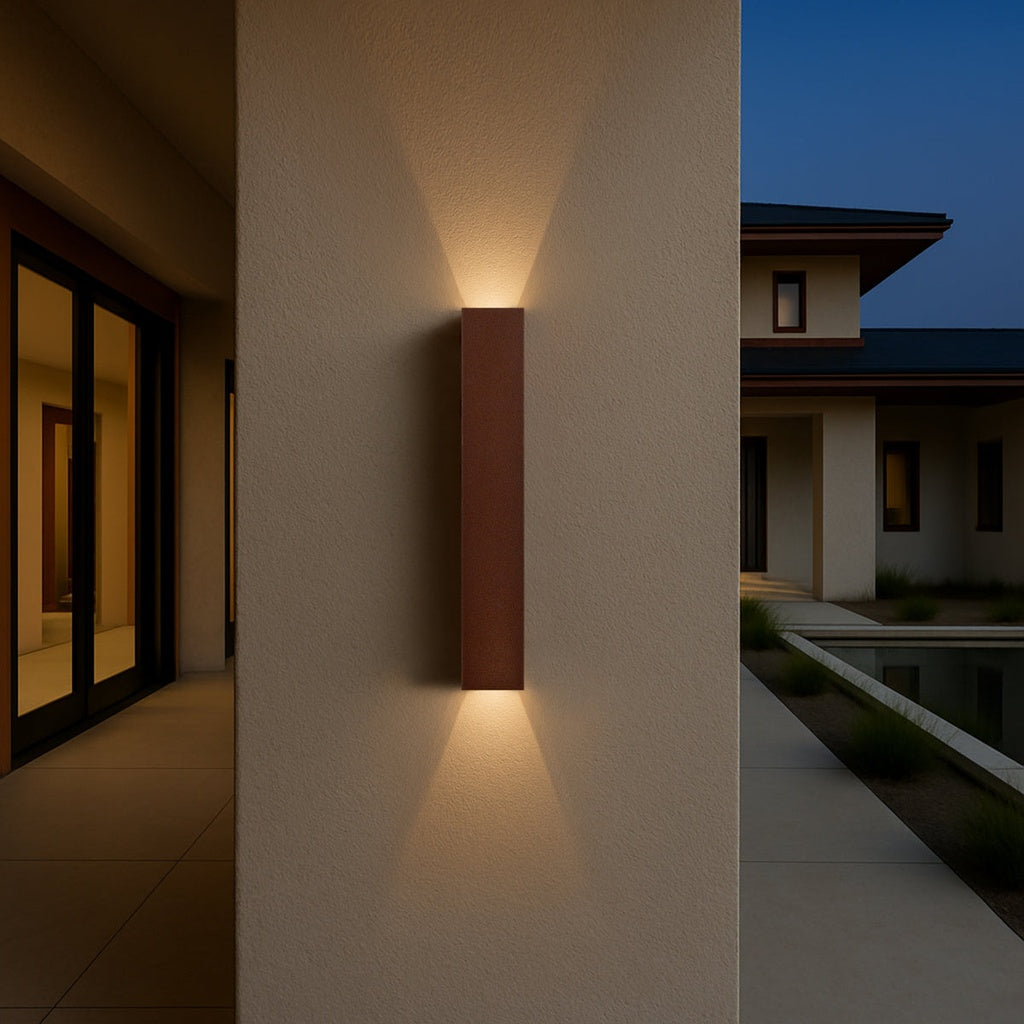 RYLAND Exterior LED Wall Light - Rust