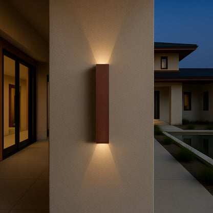 RYLAND Exterior LED Wall Light - Rust