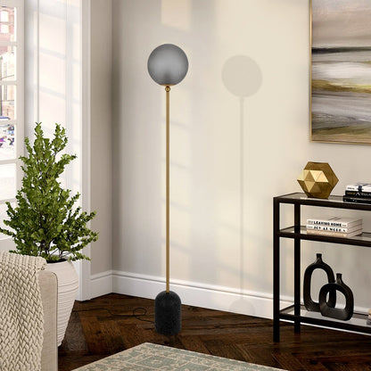 GINA Floor Lamp - Black/Smoke
