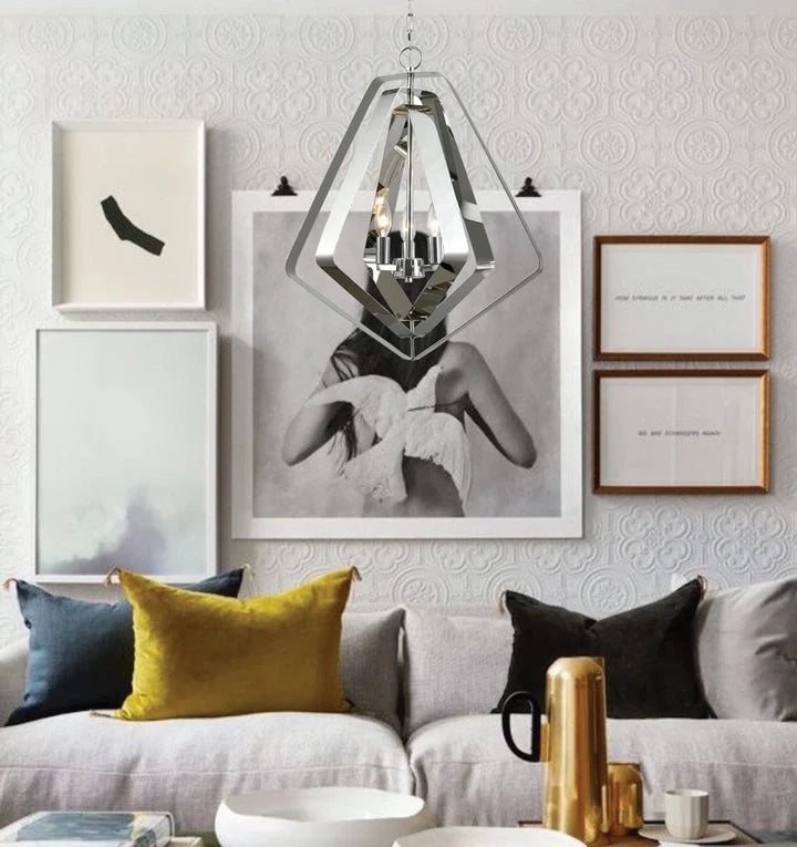 ORBITA3: Bohemian Small Polished Nickel Hardware Pendant Light