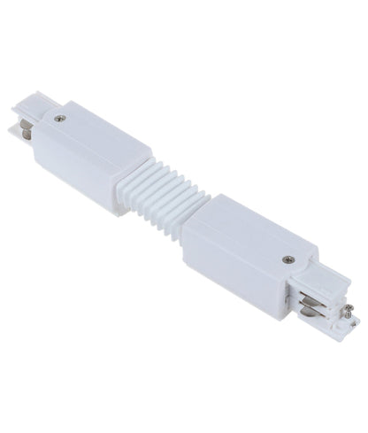 4 Wire 3 Circuit Universal Tracks, Connectors, End Cap & Live End - Flexible Connector WHITE