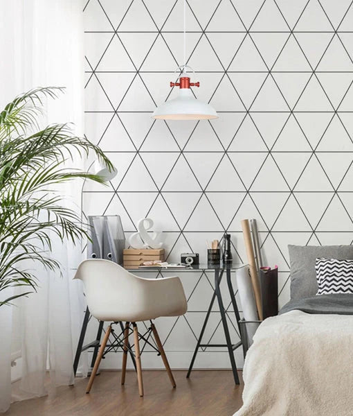NARVIK: Industrial Scandinavian Dome Shape With Copper Plating Pendant Light - Matte White
