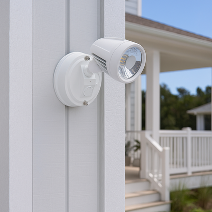 ILLUME Single Exterior LED Spot Light - White