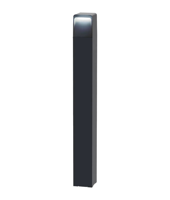 TOREN: LED Tri-CCT Surface Mounted Dark Grey Bollard Light IP65