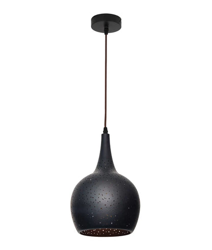 CELESTE1A: Bohemian Rustic Embossed Bell Shape Pendant Light