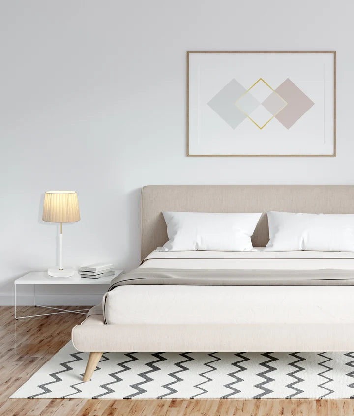 CRECER: White Shade / Antique Brass Height Adjustable Table Lamp