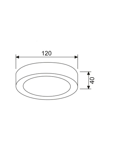 SURFACETRI: LED Dimmable Tri-CCT Surface Mounted Oyster Lights (Round) - 6W