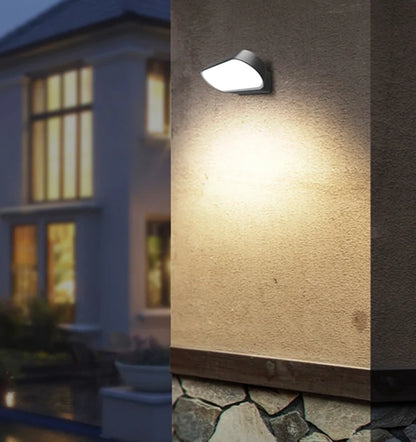 GLANS: Surface Mounted Exterior LED Wall Lights IP65 - Dark Grey/Large