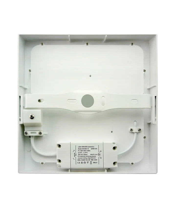 SURFACE: Dimmable Surface Mounted Oyster Lights (Square) - 18W 3000K