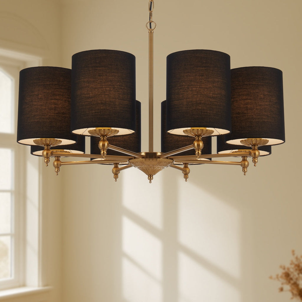 ARGOS 8 Pendant Light - Antique Gold//Black