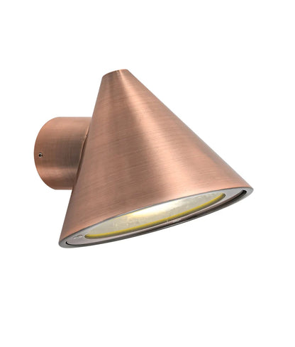 CUCHARA: Exterior Cone Surface Mounted Wall Lights IP65 / IP44 - Electroplated Copper Aluminium