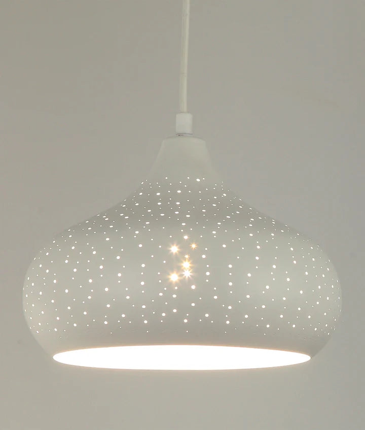 MARRAKESH: Bohemian Interior Champagne Glass Shape Pendant Light - White