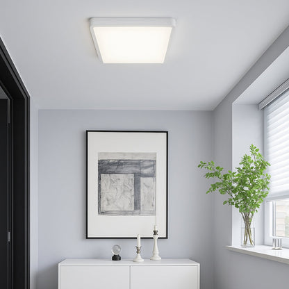 LUNOS 40CM 30W 3CCT Square LED Oyster Dimmable Ceiling Light - White