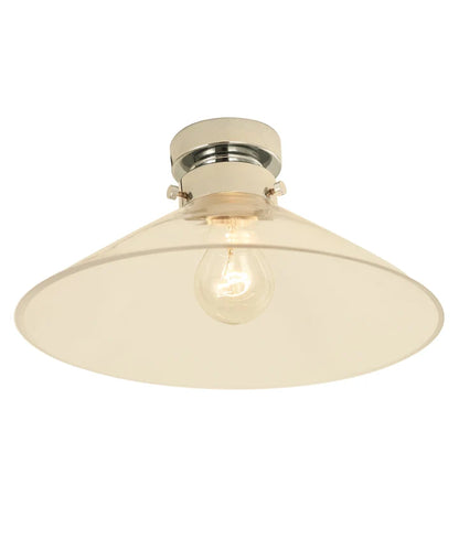 D.I.Y. Batten Fix Ceiling Lights - Large Cone Shape Fixture (Clear Glass & Chrome Batten)