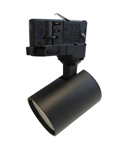 4 Wire 3 Circuit GU10 Track Head Fitting - Black