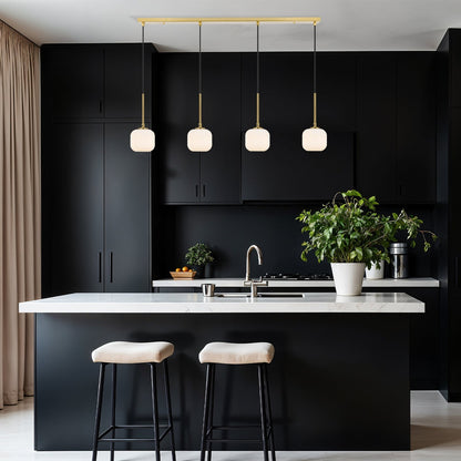 BOBO 4 Pendant Light - Antique Gold / Opal Matt
