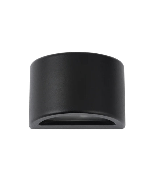 STE: Exterior 12V Matte Black Curved Surface Mounted Step / Wall Lights IP65 - Curved